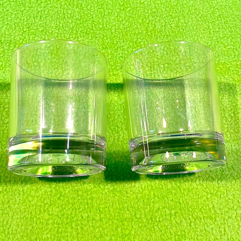 (2) Crown Royal Commemorating 75 Years Whiskey Rocks Glasses EXC